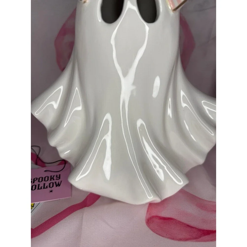 Halloween LED Coquette Pink Bow Ghost